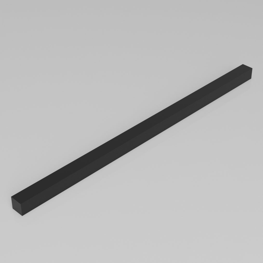 Machinable Wax Rectangular Block Front View 1 Inch by 1 Inch by 24 Inch