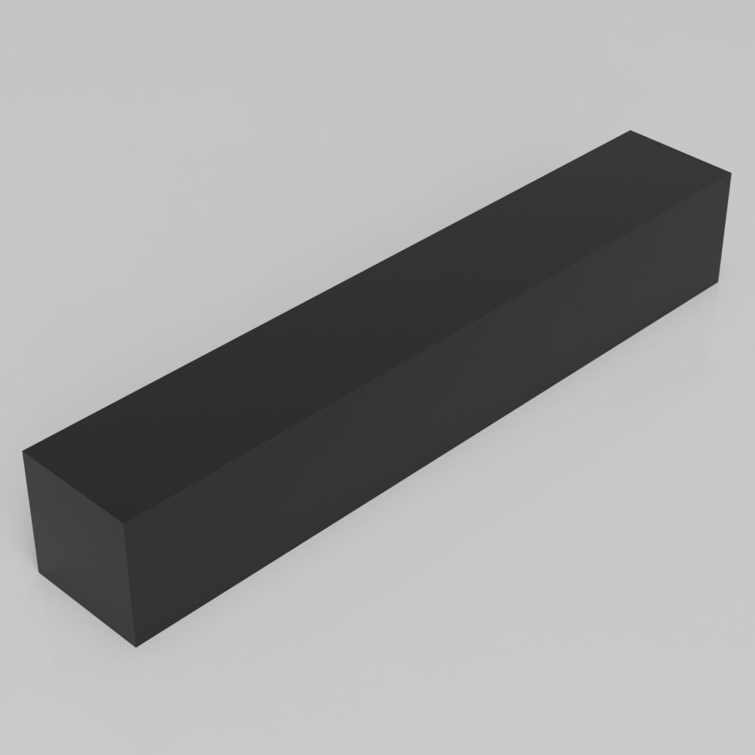Machinable Wax Rectangular Block Front View 1 Inch by 1 Inch by 6 Inch