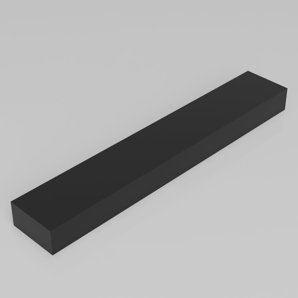 Machinable Wax Rectangular Block Front View 1 Inch by 2 Inch by 12 Inch