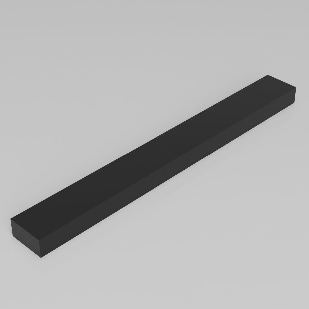 Machinable Wax Rectangular Block Front View 1 Inch by 2 Inch by 18 Inch