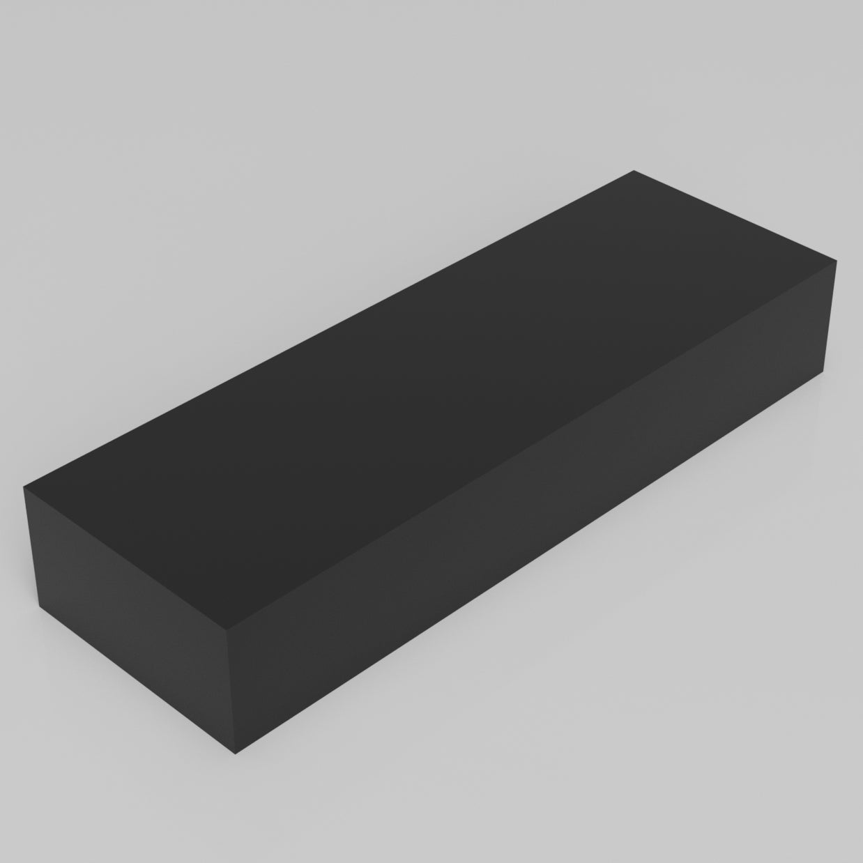 Machinable Wax Rectangular Block Front View 1 Inch by 2 Inch by 6 Inch