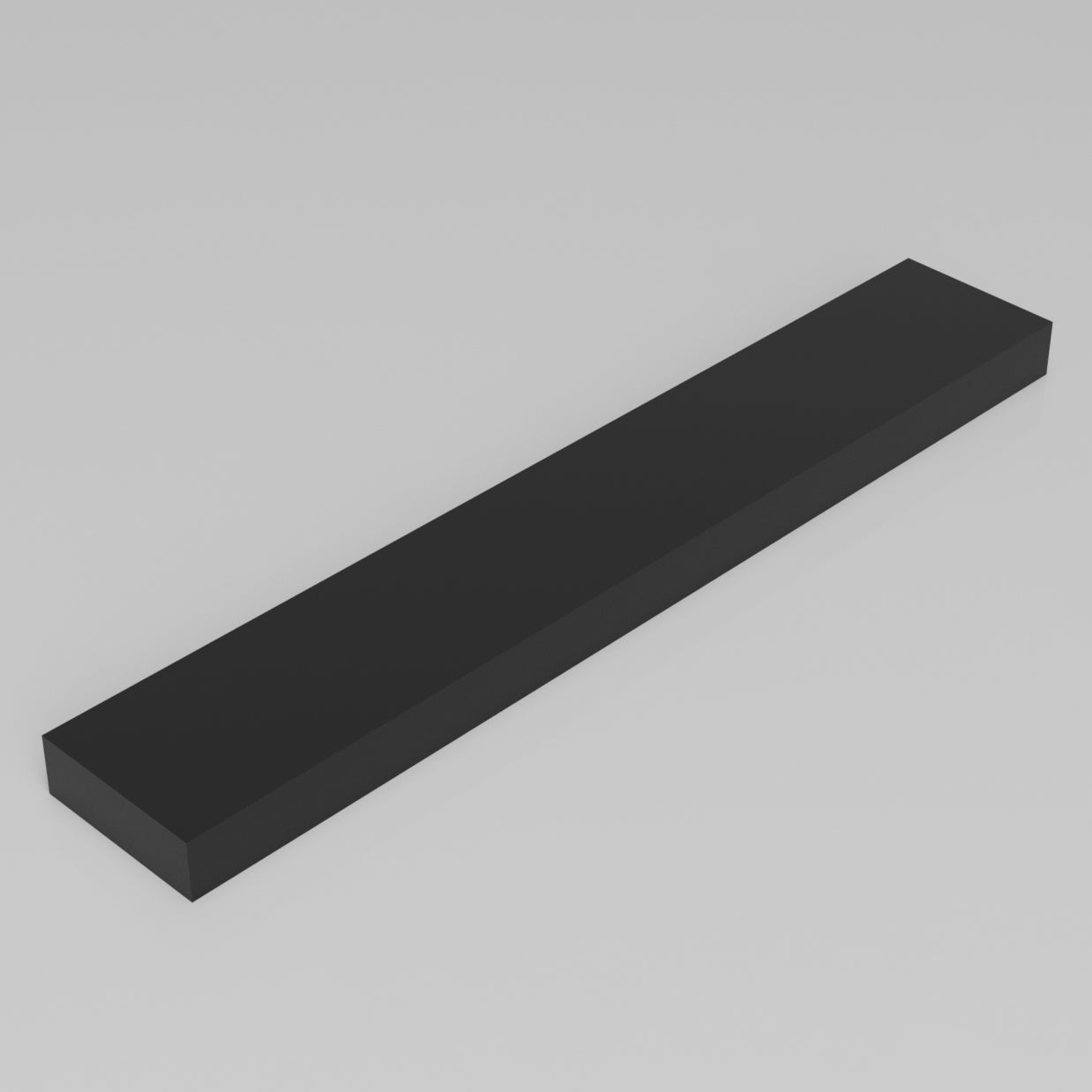 Machinable Wax Rectangular Block Front View 1 Inch by 3 Inch by 18 Inch
