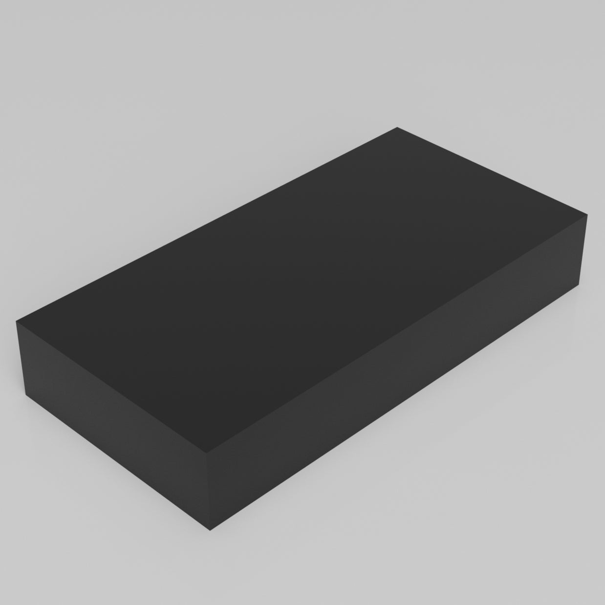 Machinable Wax Rectangular Block Front View 1 Inch by 3 Inch by 6 Inch