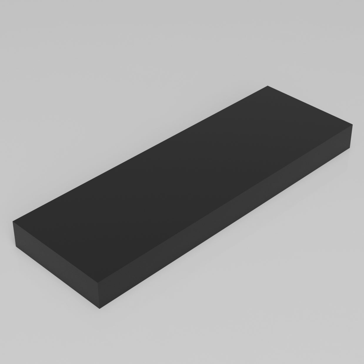 Machinable Wax Rectangular Block Front View 1 Inch by 4 Inch by 12 Inch