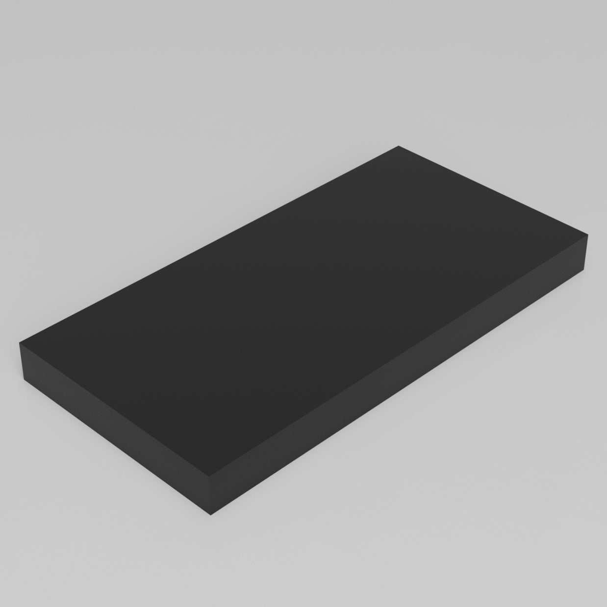 Machinable Wax Rectangular Block Front View 1 Inch by 6 Inch by 12 Inch