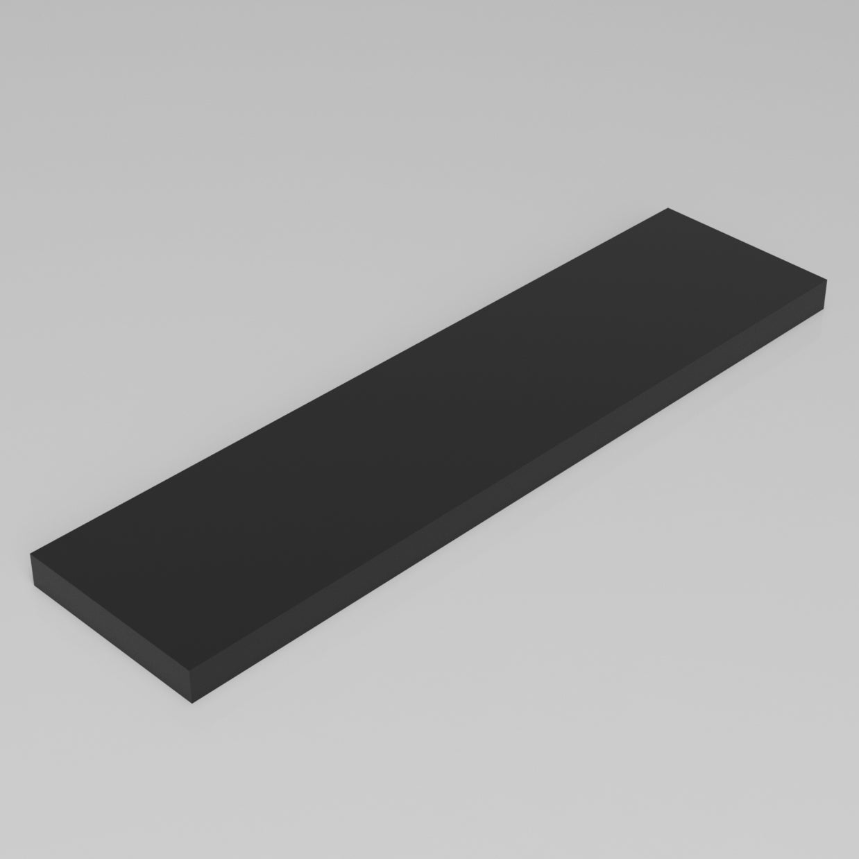 Machinable Wax Rectangular Block Front View 1 Inch by 6 Inch by 24 Inch