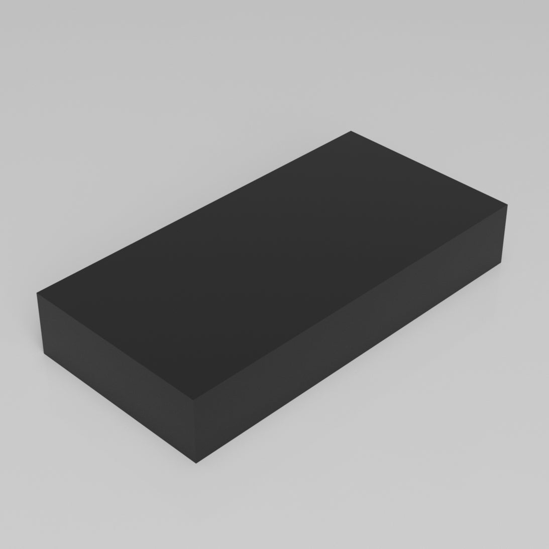 Machinable Wax Rectangular Block Front View 2 Inch by 6 Inch by 12 Inch