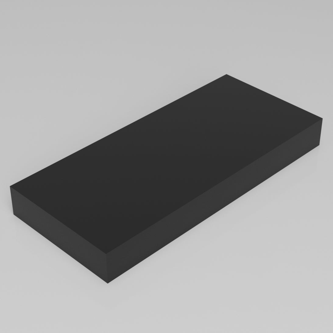 Machinable Wax Rectangular Block Front View 2 Inch by 8 Inch by 18 Inch