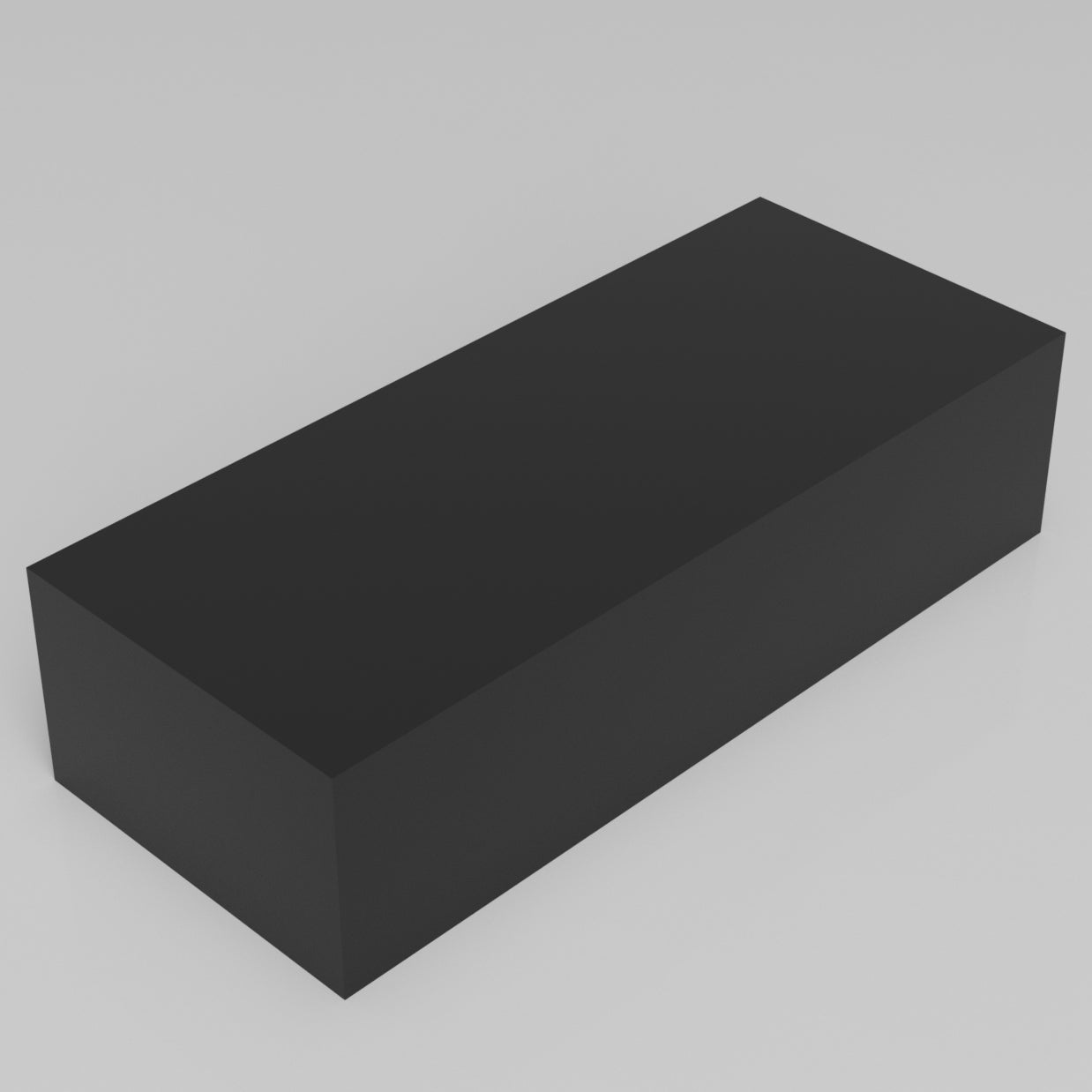 Machinable Wax Rectangular Block Front View 3 Inch by 5 Inch by 12 Inch